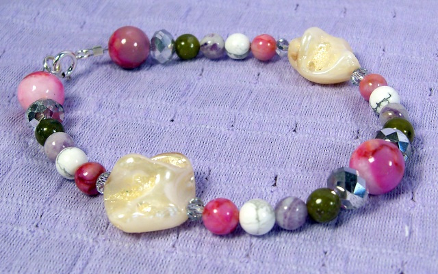 NEW! Mother of Pearl and Mixed Stone Bracelet